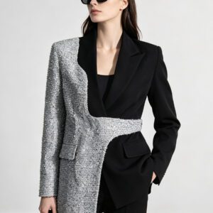 $ 55 | Women's two-tone jacket-Sleeved Suit Jacket for Women