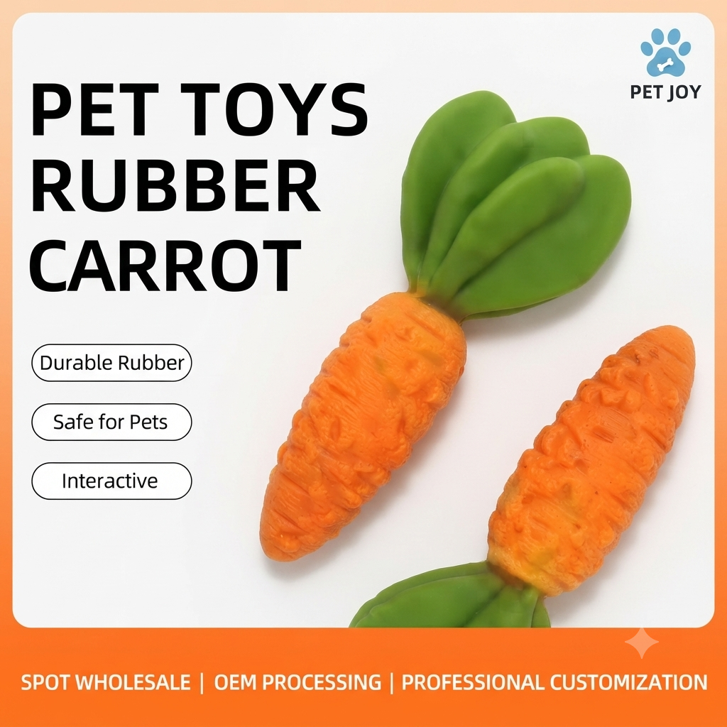 Rubber Carrot, Indestructible Dog Toy, Carrot Pet Toy, Squeaky Dog Toy, for All Breed Sizes, for Teeth Cleaning, Chewing, and Play, pets 2 Rubber Carrot, Indestructible Dog Toy, Carrot Pet Toy, Squeaky Dog Toy, for All Breed Sizes, for Teeth Cleaning, Chewing, and Play, pets - Image 2