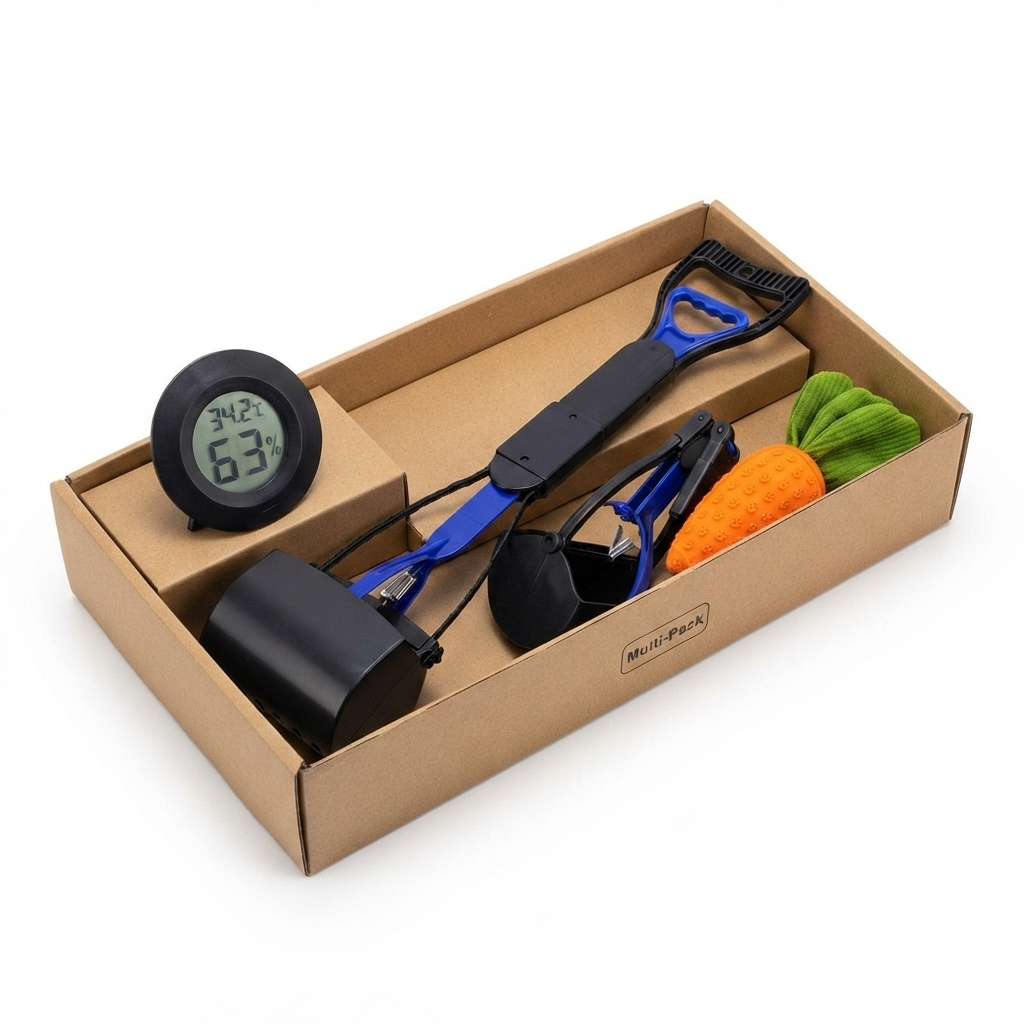 Pet Accessory Kit: Digital Thermo-Hygrometer, Foldable Poop Scooper, and Carrot Chew Toy, bundle, pets 2 Pet Accessory Kit: Digital Thermo-Hygrometer, Foldable Poop Scooper, and Carrot Chew Toy, bundle, pets - Image 2