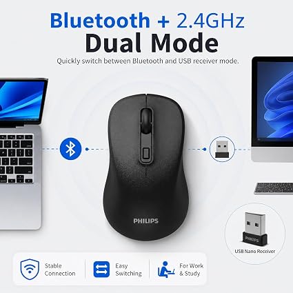 Universal wireless mouse for home Philips, office, desktop, and laptop. 2 Universal wireless mouse for home Philips, office, desktop, and laptop. - Image 2