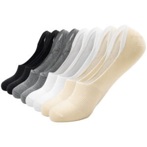 4 Pairs Invisible Socks Men's Short Boat Socks with Non-Slip Silicone 35-39