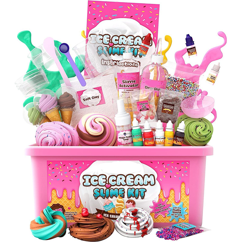 Original Stationery Ice Cream Slime Kit for Girls, Cherry-Scented Slime Making Set, 31 Pieces, Fun Arts & Crafts for Kids Ages 8–12, 3 Original Stationery Ice Cream Slime Kit for Girls, Cherry-Scented Slime Making Set, 31 Pieces, Fun Arts & Crafts for Kids Ages 8–12, - Image 3