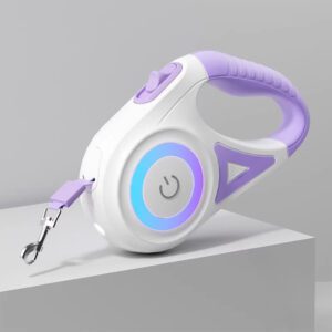 Automatic Retractable Dog Leash with Light, 5m, Anti-Escape Leash for Small and Medium-Sized Dogs, Non-Painful Pet Leash