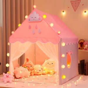 Kids' Play Tent – ​​Outdoor/Indoor Playhouse with Canopy and Lights – Cozy Play Corner for Children