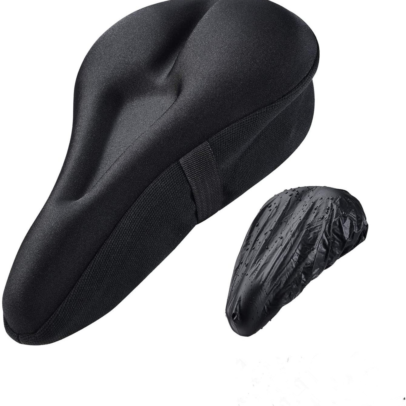 Thick silicone cushion seat cover with strap for mountain bike saddles 1 Thick silicone cushion seat cover with strap for mountain bike saddles