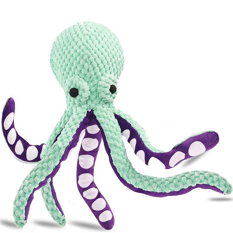 Octopus-shaped plush dog toy, interactive sound feature, stuffed, pet companion, for large and small dogs,pets 2 Octopus-shaped plush dog toy, interactive sound feature, stuffed, pet companion, for large and small dogs,pets - Image 2