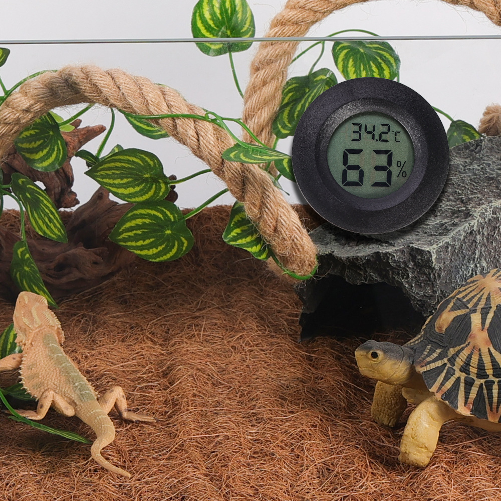 Mini digital electronic thermometer and hygrometer with LCD screen for reptiles. Temperature and humidity monitor for pets and incubators. For indoor use with reptiles. pets 1 Mini digital electronic thermometer and hygrometer with LCD screen for reptiles. Temperature and humidity monitor for pets and incubators. For indoor use with reptiles. pets