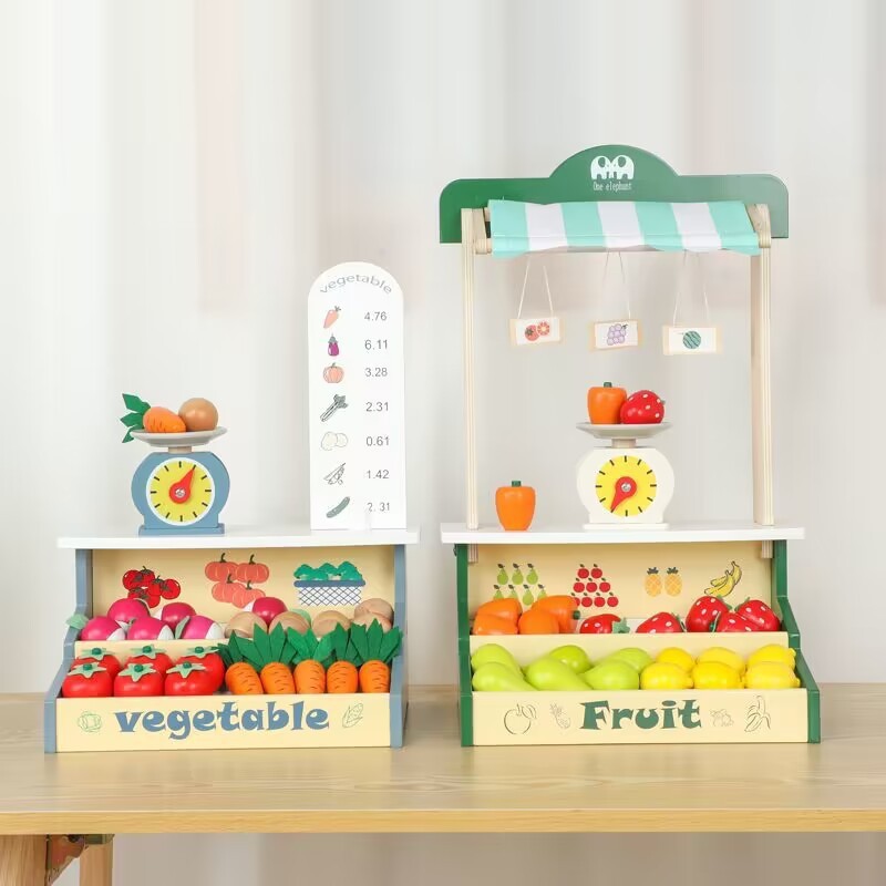 Toy vegetable and fruit stand, children 1 Toy vegetable and fruit stand, children