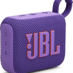 JBL GO 4, Portable Wireless Bluetooth Speaker, IP67 Water and Dust Resistant, Up to 7 hours of Playtime Plus 2 Extra Hours with Playtime Boost, Purple