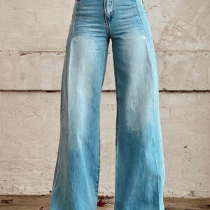 Women's High Rise Straight Wide Leg Stretch Jeans, vintage