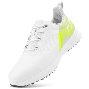 Men's waterproof golf shoes with 8 spikes. Lightweight and comfortable outdoor golf footwear. Golf training shoes.