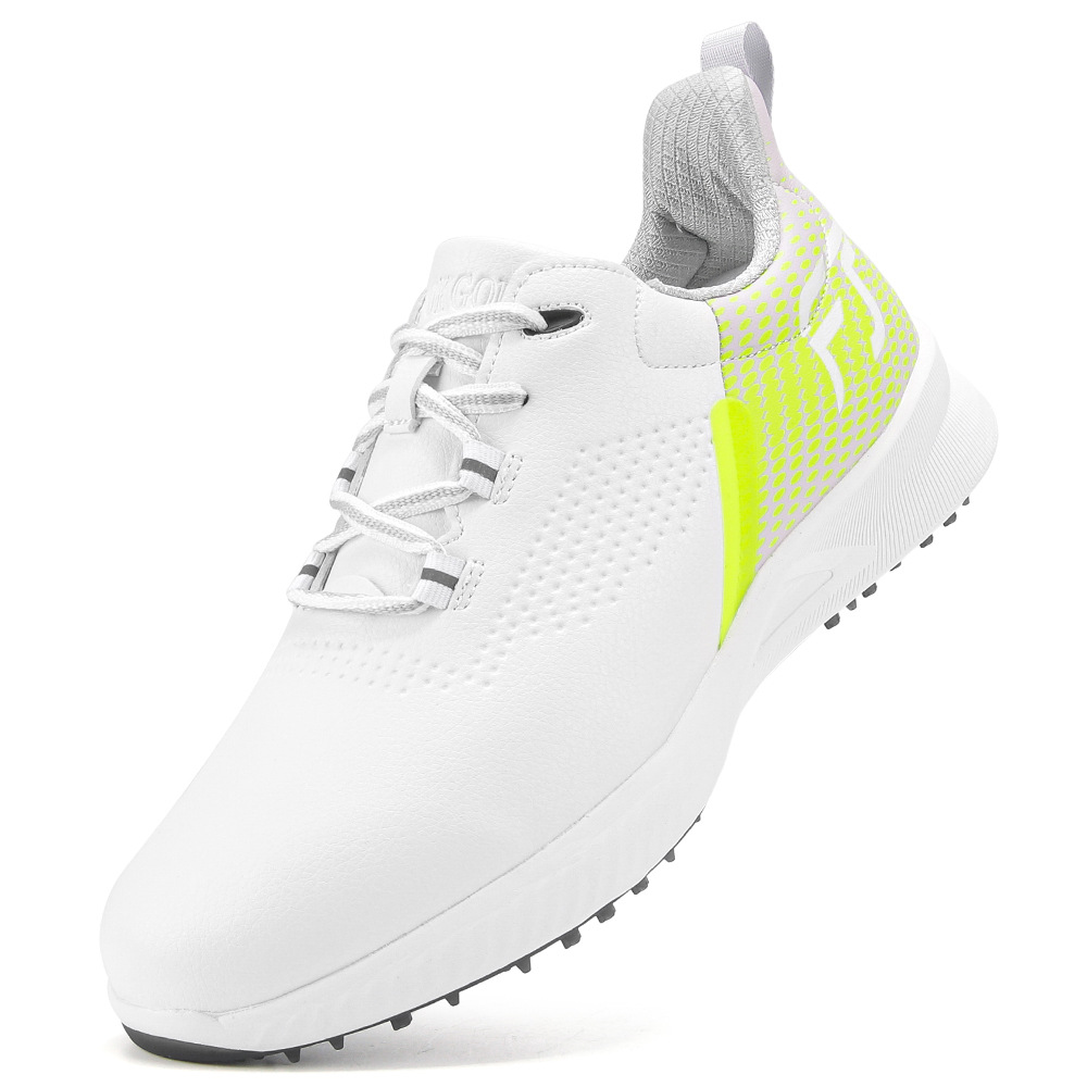 Men's waterproof golf shoes with 8 spikes. Lightweight and comfortable outdoor golf footwear. Golf training shoes. 1 Men's waterproof golf shoes with 8 spikes. Lightweight and comfortable outdoor golf footwear. Golf training shoes.