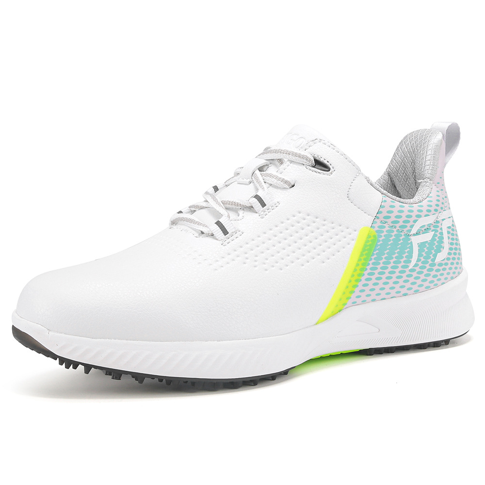 Men's waterproof golf shoes with 8 spikes. Lightweight and comfortable outdoor golf footwear. Golf training shoes. 2 Men's waterproof golf shoes with 8 spikes. Lightweight and comfortable outdoor golf footwear. Golf training shoes. - Image 2