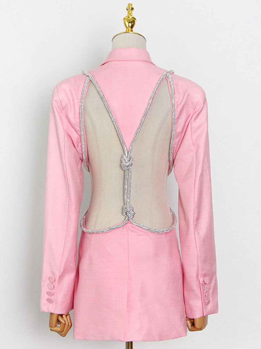 $ 95 | Women's sexy open-back blazer dress, fashion - Image 5