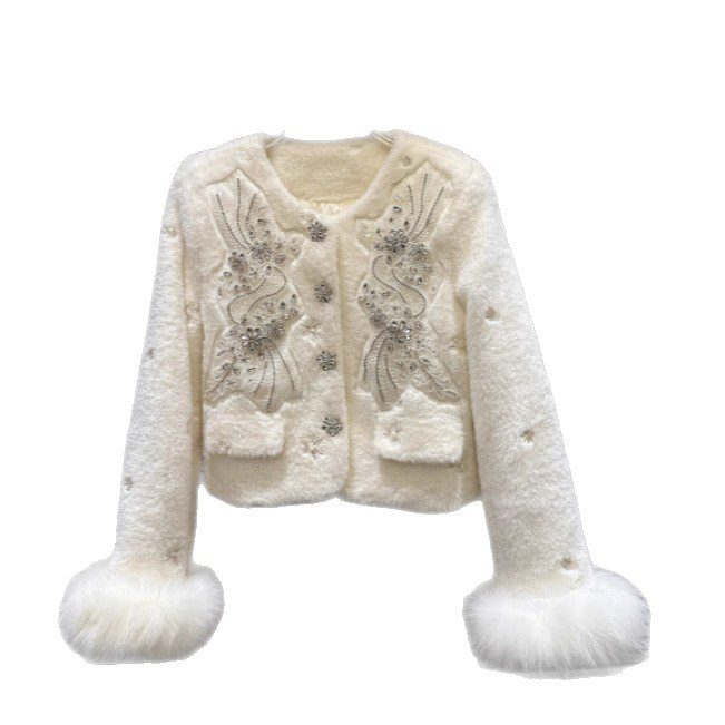 $ 145 | Short white coat with embellishments - Image 5