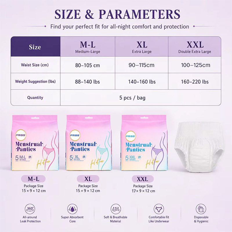 $ 20 | 5pcs High Quality Women's Sanitary Pants Disposable Menstrual Panties Disposable Underwear All Day Or Night Sleeping Protect - Image 3